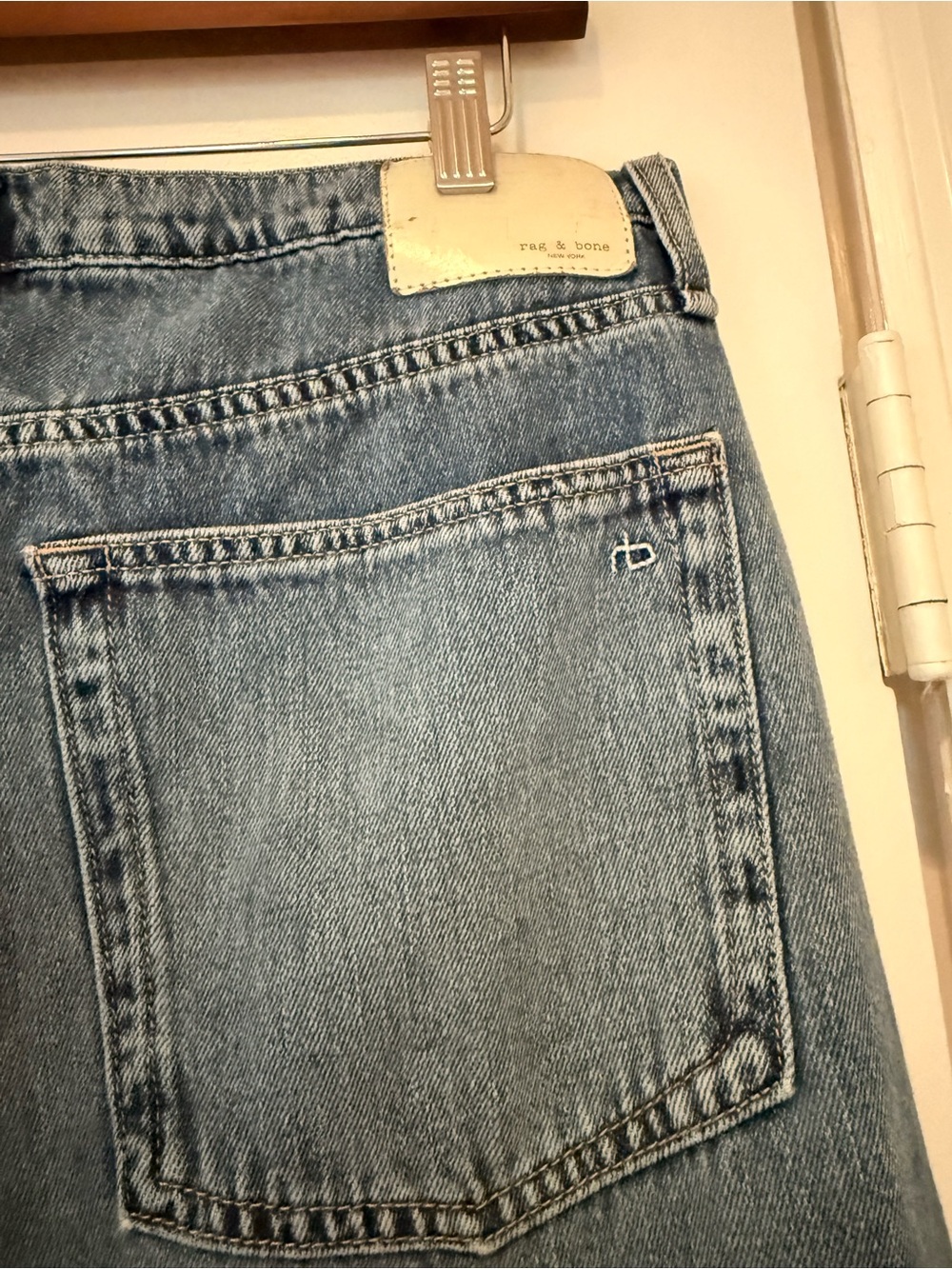 rag & bone Wide-Leg Jeans in Medium Blue Wash - Picture 6 of 6